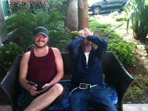 Ry an I in front of hotel in San Diego